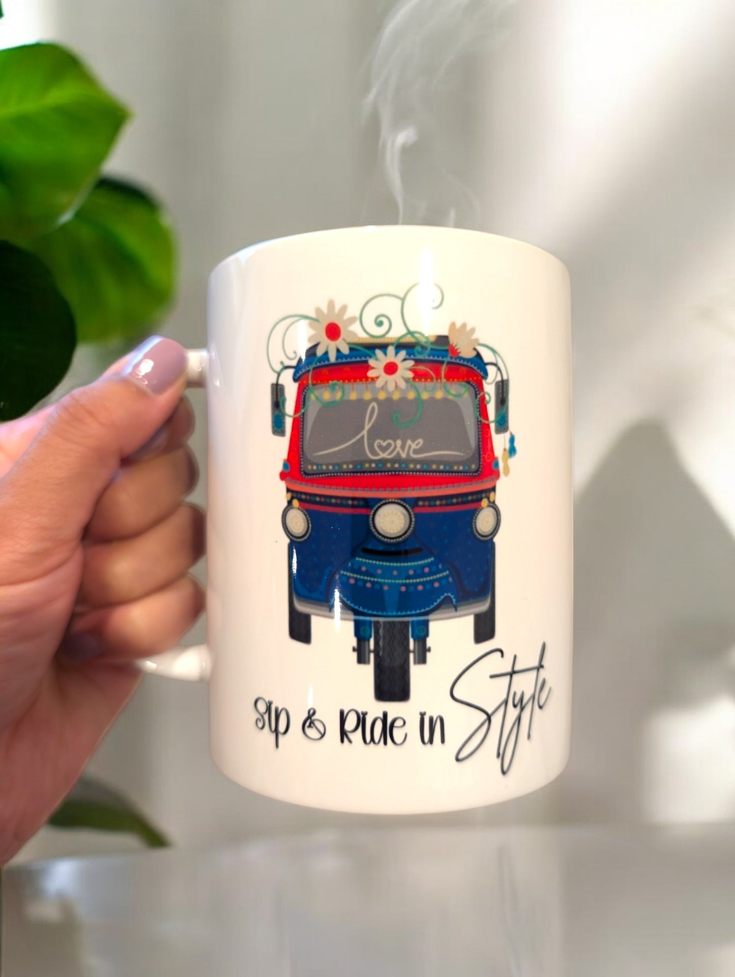 "Sip and Ride in Style" Personalized Mug