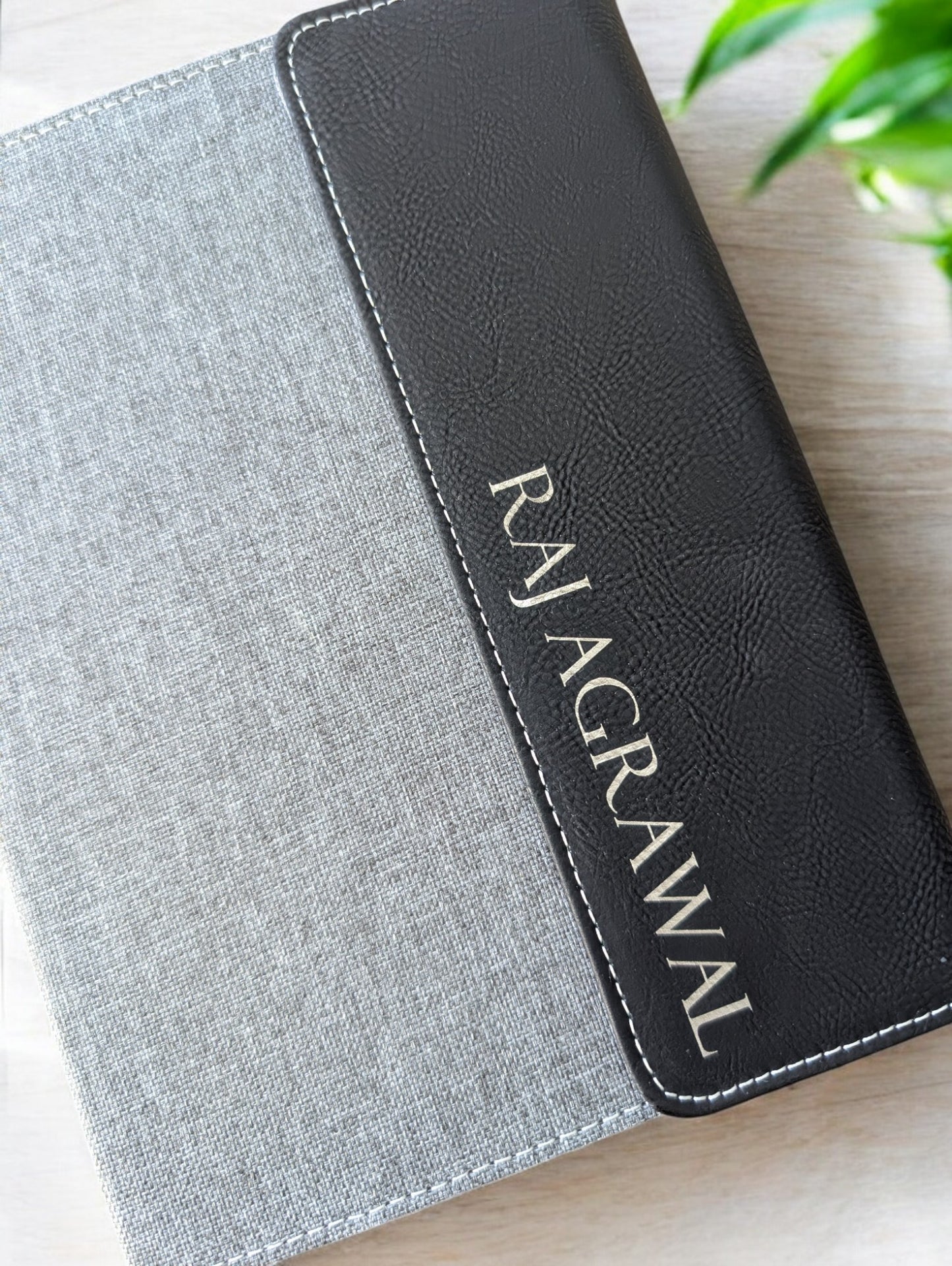 Leatherette Folding Portfolio - Medium