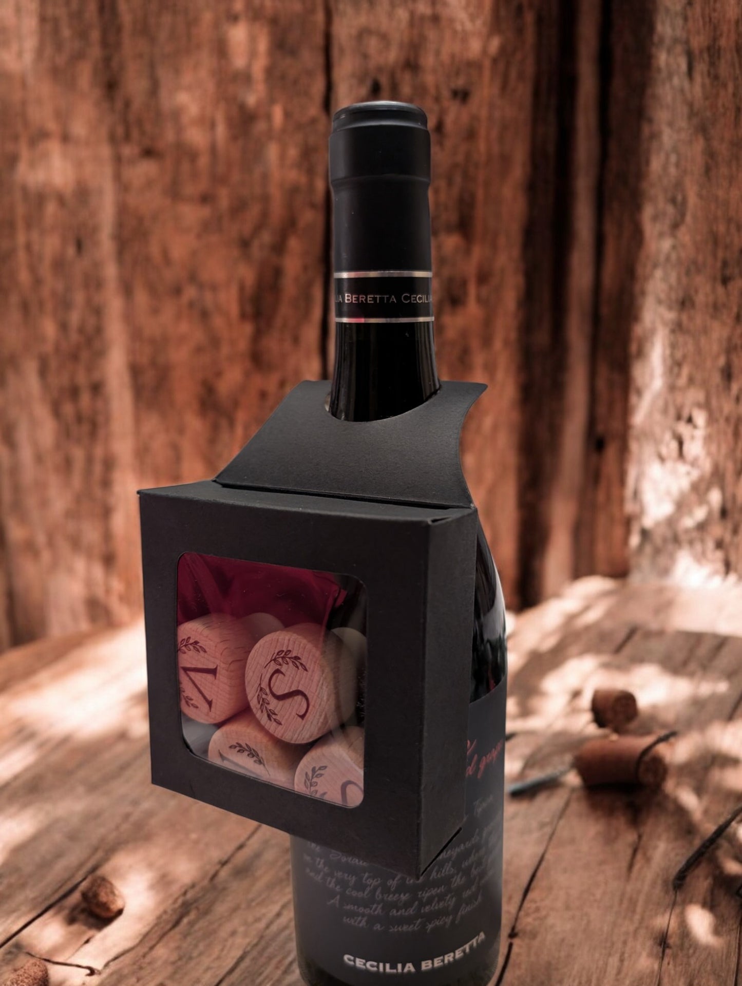 Monogram Bamboo Wine Corks (Set of 4)