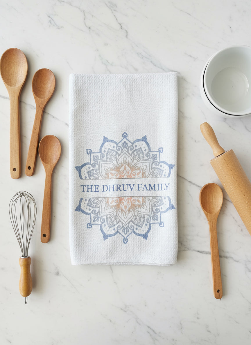 Personalized Mandala Kitchen Towel