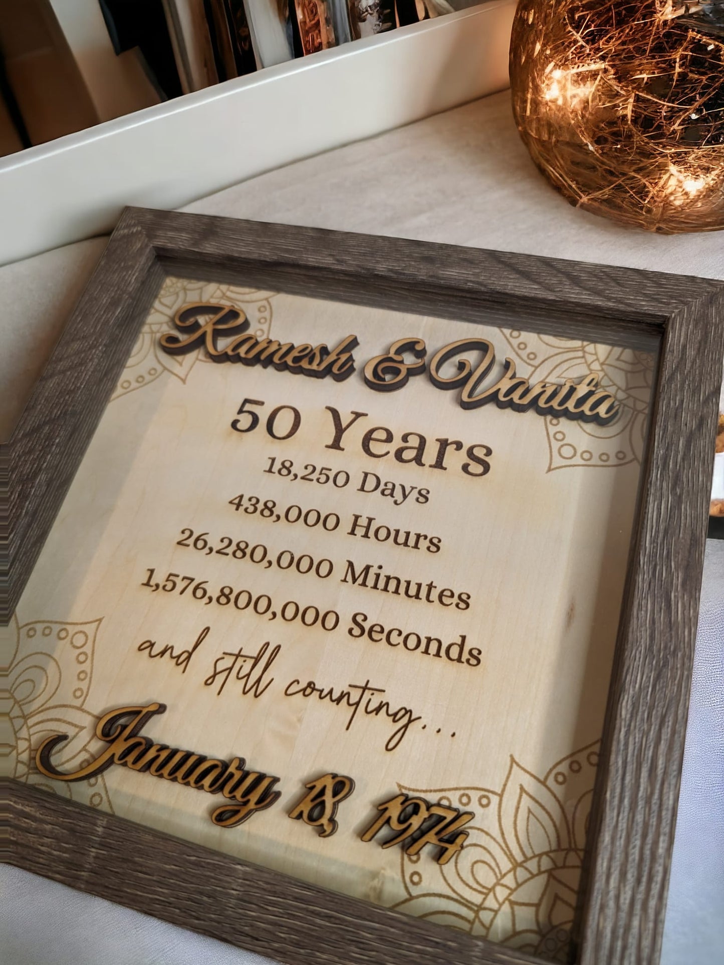 Anniversary Count Down Shadow Box