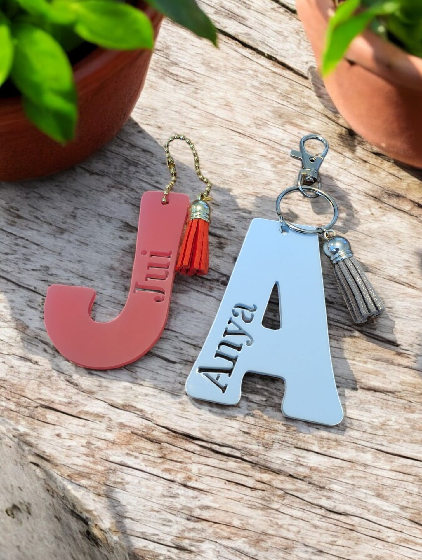 Name in Letter Acrylic Bag Tag/Keychain