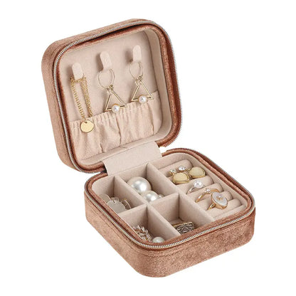 Personalized Velvet Travel Jewelry Box