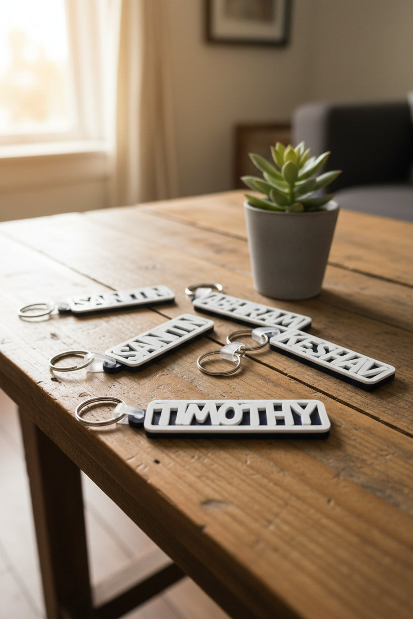 Personalized Border Bag Tag/Keychain