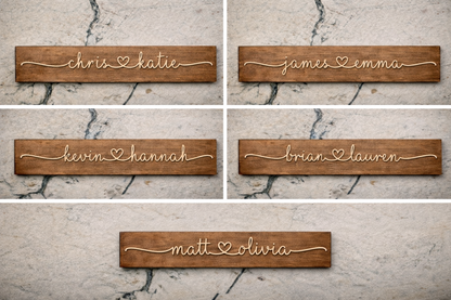 Couple Name Sign: Personalized for Valentine's Day