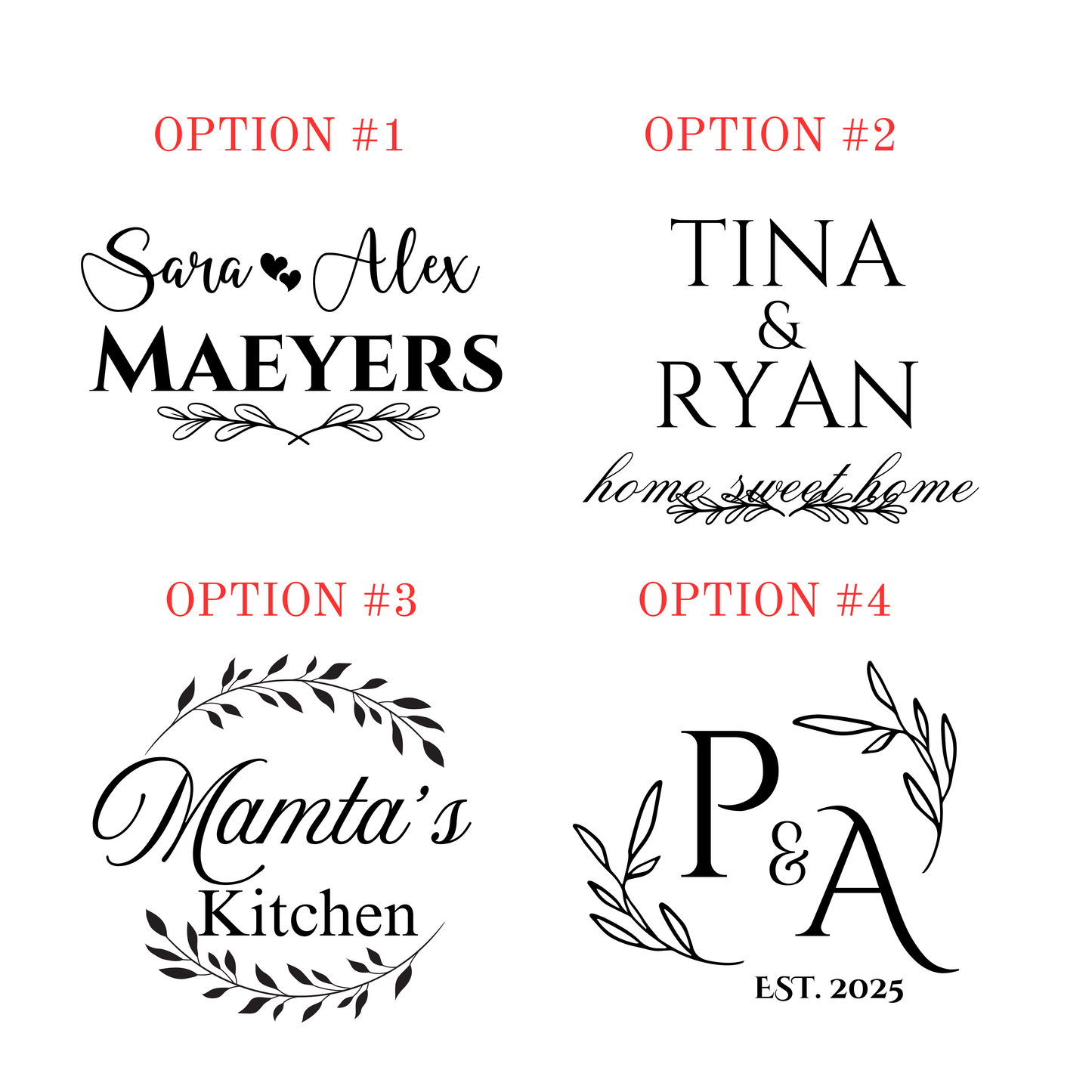 Personalized Rubberwood Cutting Board