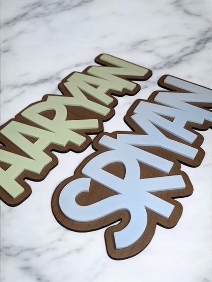 Personalized Wooden Door Name Sign