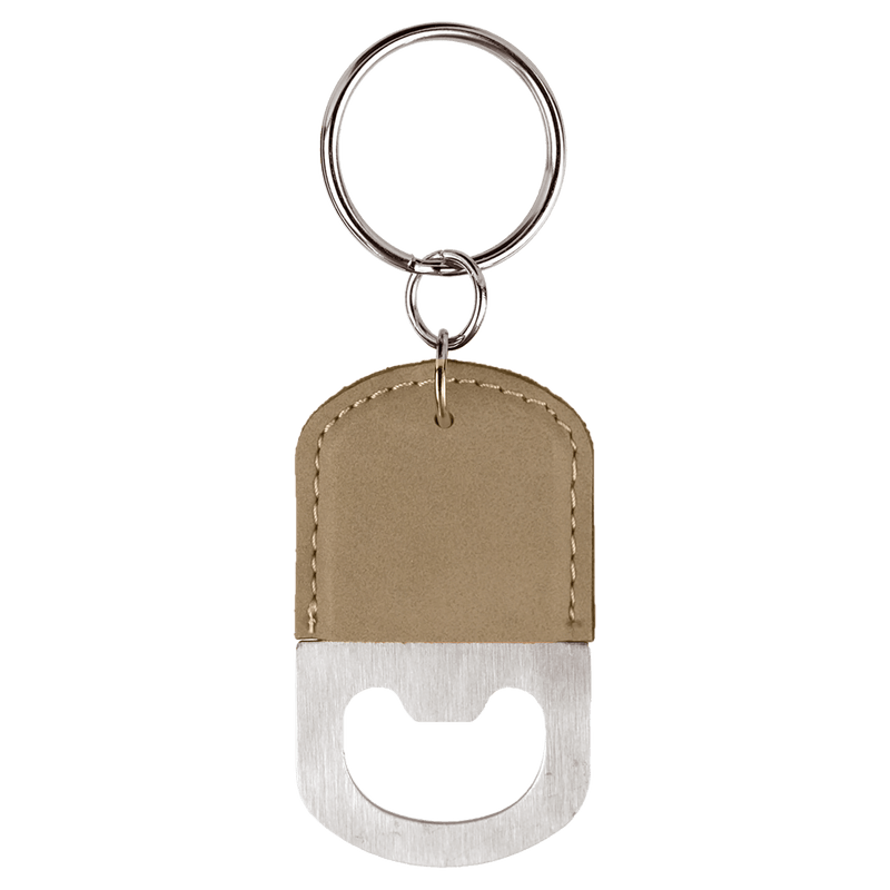 Leatherette Bottle Opener Keychain