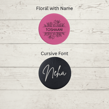 Floral Personalized Compact Mirror