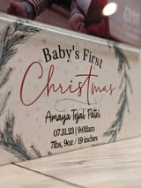 Baby's First Christmas Block Photo Frame