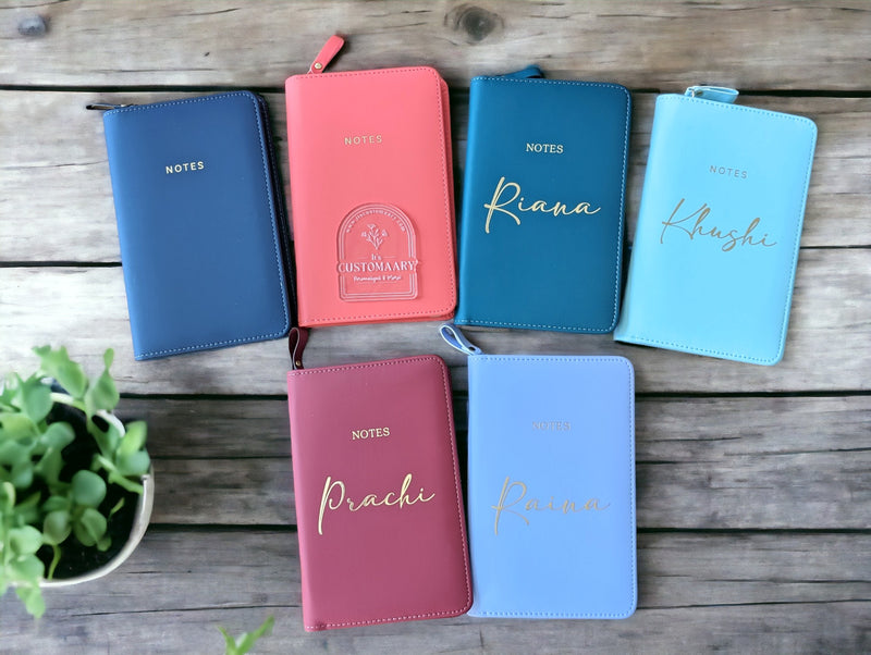 Personalized Padded Zip Journal