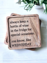 "Wine Time"  Wooden Coasters