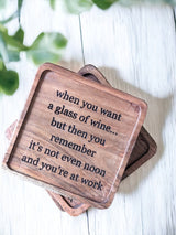 "Wine Time"  Wooden Coasters