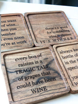 "Wine Time"  Wooden Coasters