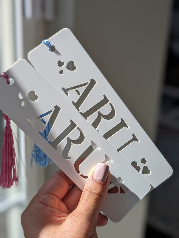 Acrylic Cut out Name Bookmark