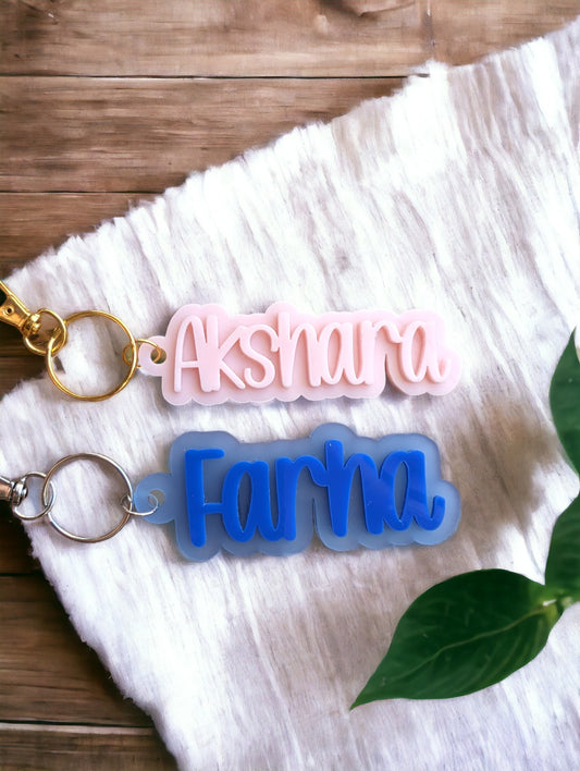 "Sun Splash" Double Layered Acrylic Keychains/Bag Tag