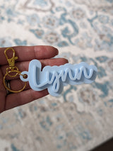 Cursive Double Layer Name Keychain