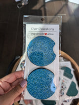 Bright and Bold Car Coasters