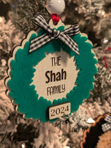 Personalized Wreath Ornament