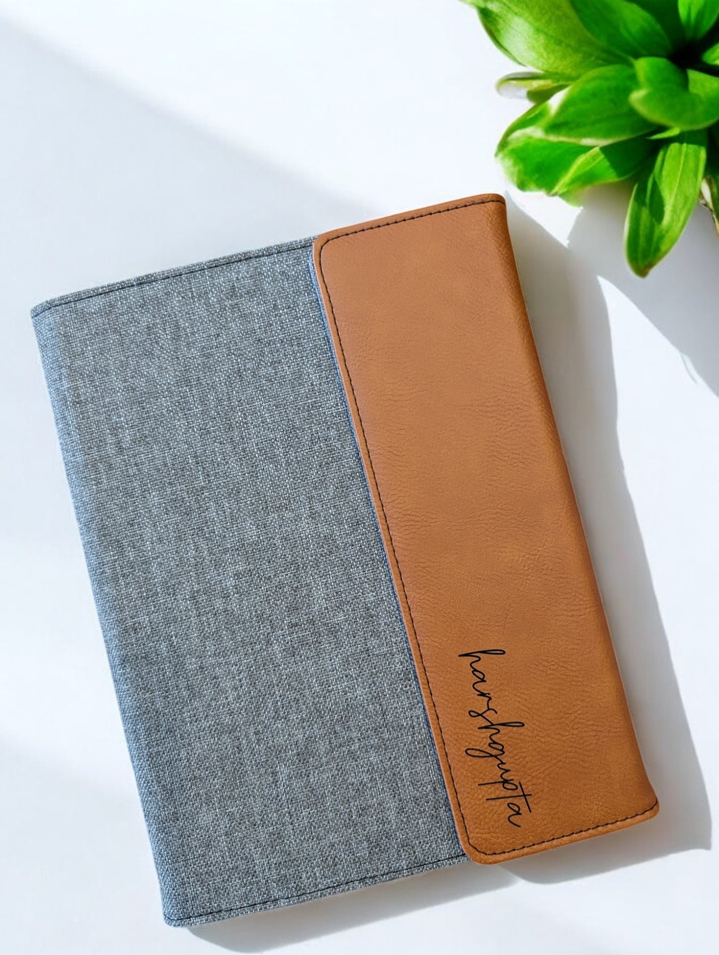 Leatherette Folding Portfolio - Medium
