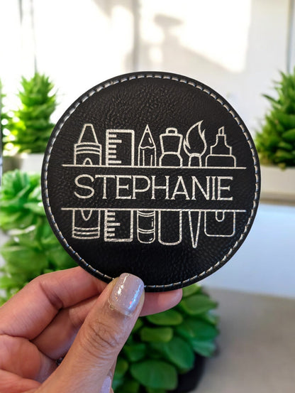Teacher Leatherette Personalized Coaster