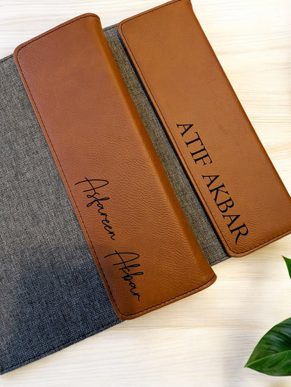 Leatherette Folding Portfolio - Medium