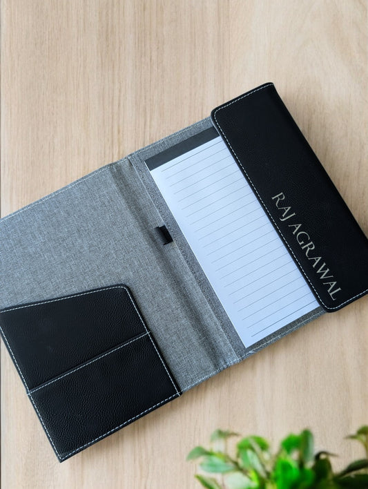 Leatherette Folding Portfolio - Medium