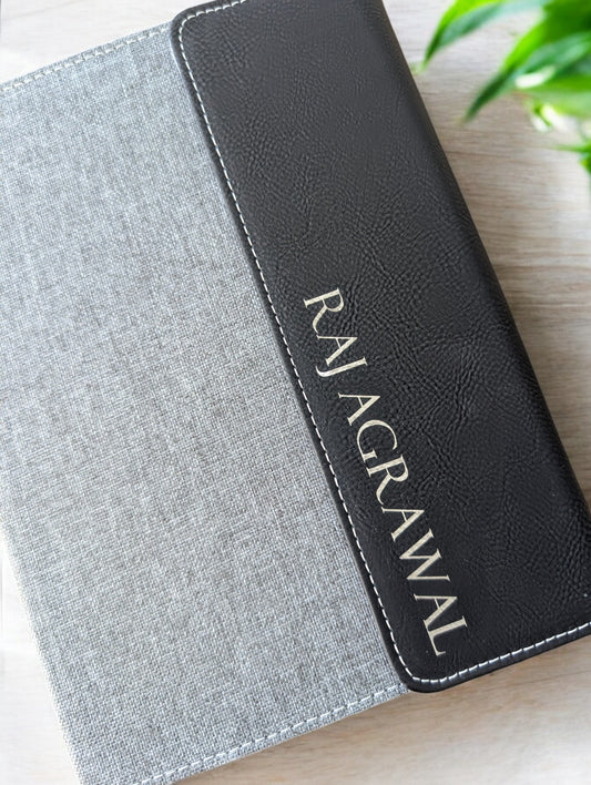 Leatherette Folding Portfolio - Medium