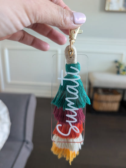Color Tassel with Acrylic Name Tag