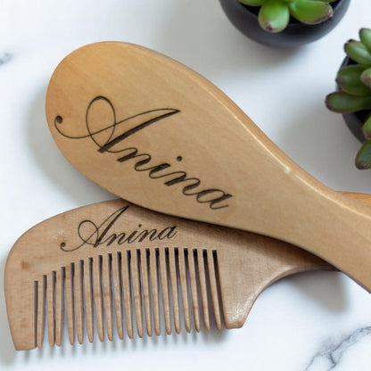 Personalized Newborn Brush and Comb Set