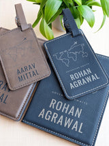 Personalized Passport Cover and Luggage Tag Set - Adventure Awaits