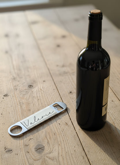 Personalized Leatherette Bottle Opener with Name