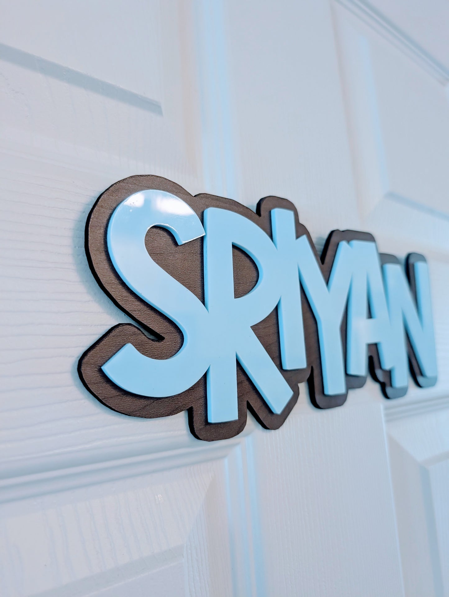Personalized Wooden Door Name Sign