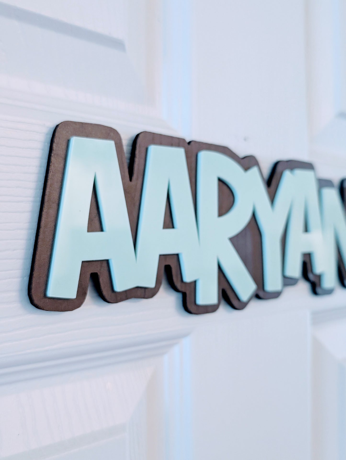 Personalized Wooden Door Name Sign