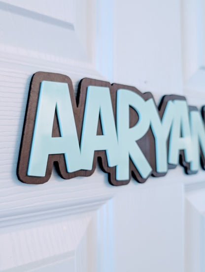 Personalized Wooden Door Name Sign
