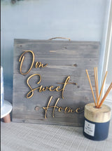 "Om Sweet Home" Rustic Sign