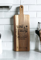 Wine & Cheese Acacia Wood Board