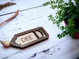 Personalized Double Layer Wooden Name Tag