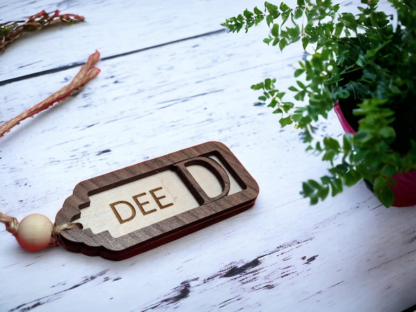 Personalized Double Layer Wooden Name Tag