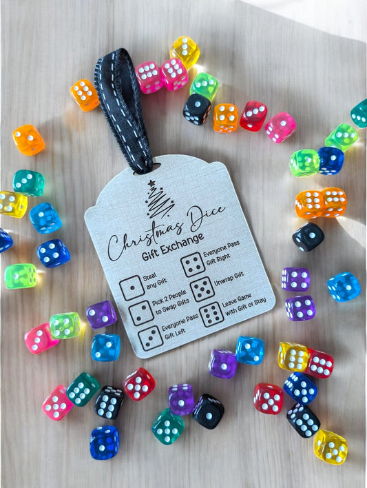 Christmas Dice Game Card Ornament