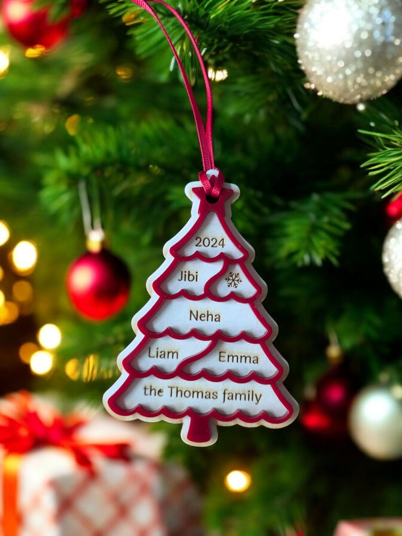 Personalized Double Layer Tree Ornament