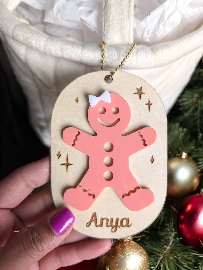 Personalized Gingerbread Basket Tag / Ornament