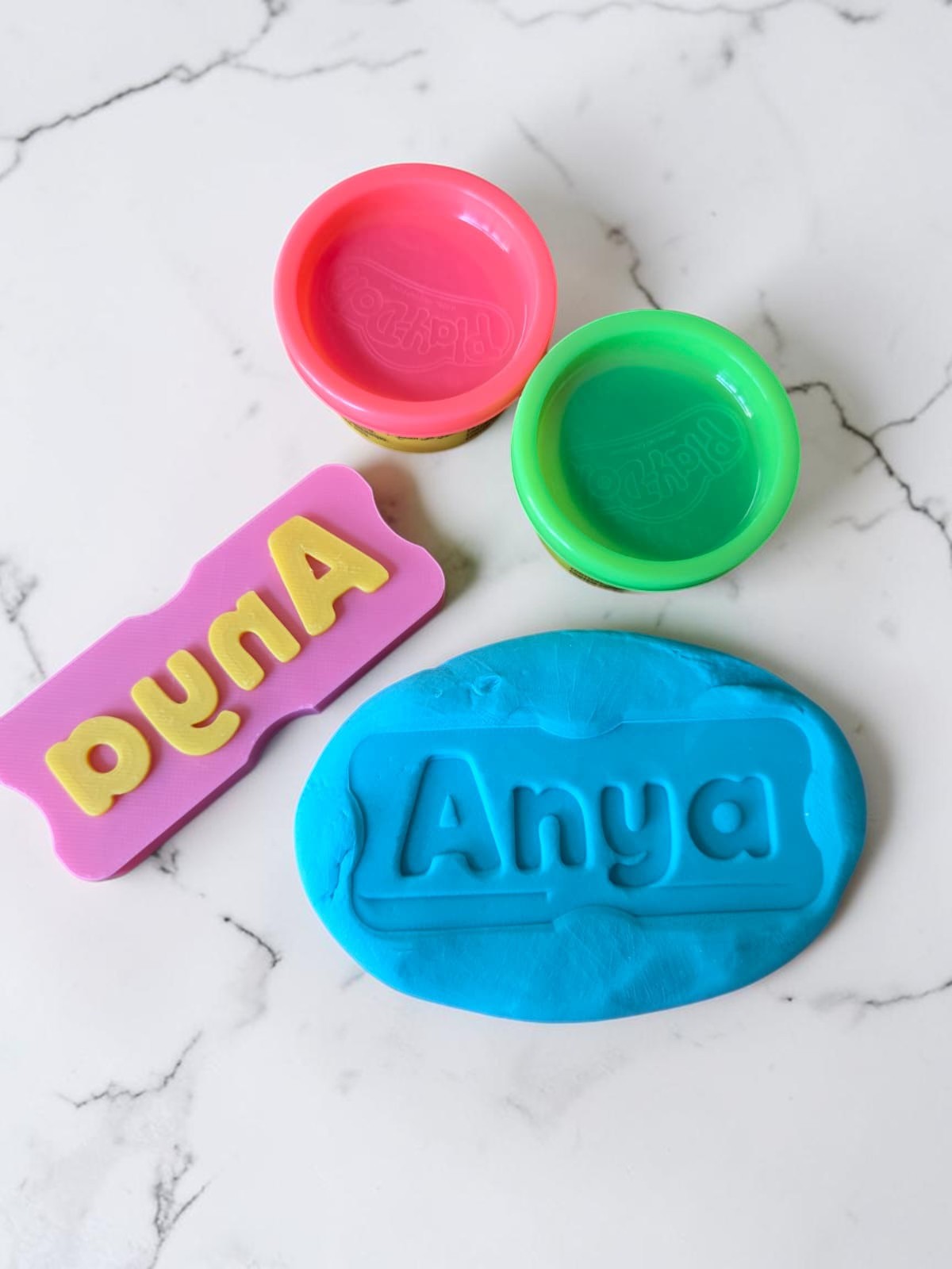 Personalized Playdough Name Stamper | Custom Dough Stamp for Kids | Sensory Play & Learning Tool