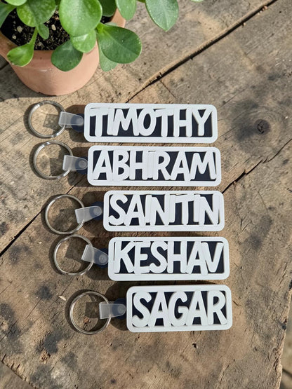 Personalized Border Bag Tag/Keychain