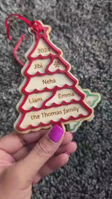 Personalized Double Layer Tree Ornament