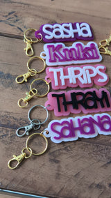 "Delightful Charm" Double Layered Acrylic Keychains/Bag Tags