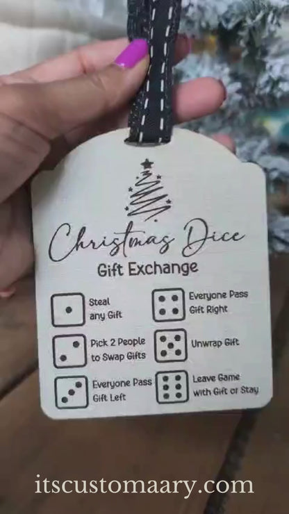 Christmas Dice Game Card Ornament