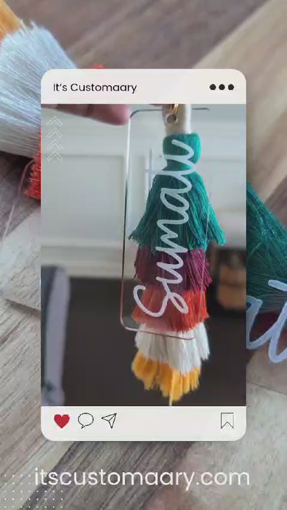 Color Tassel with Acrylic Name Tag