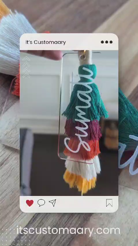 Color Tassel with Acrylic Name Tag