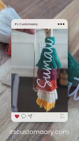 Color Tassel with Acrylic Name Tag